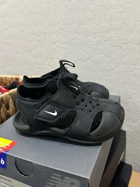 Nike Sunray Protect 2 Black Kids Sport Sandals